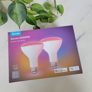 NWT Govee RGBWW Smart BR30 LED Light Bulbs | 2 Pack